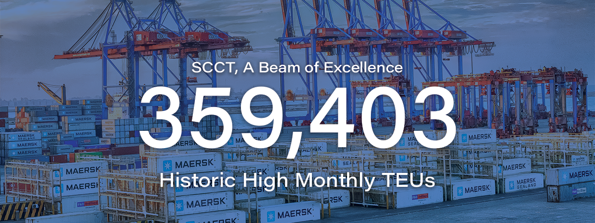 August 2020 witnessed the highest monthly volume at SCCT